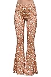 Daisy Del Sol High Waist Comfy Stretch Boho 70s Bell Bottom Fit to Flare Lounge Yoga Pants
