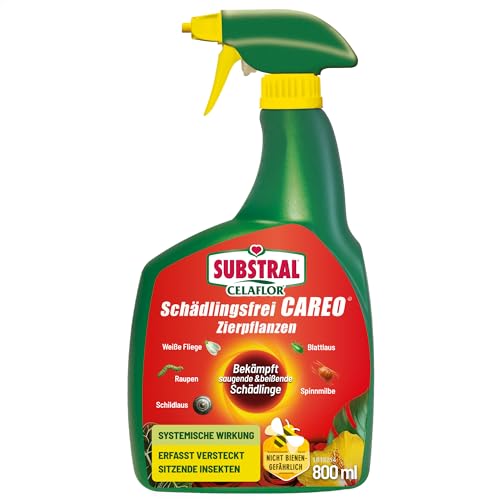 Substral Schädlingsfrei Careo Zierpflanzen, 800 ml - gegen Schädlinge wie Blattlaus, Schildlaus, Wolllaus, Raupen