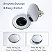 PerPaiMe Universal 3-in-1 Bathroom Sink Stopper - Chrome Pop Up Sink Drain Stopper, Push Button Sink Drain Stopper Replacement, Wash Basin Drain Filter Plug with Anti-Clogging Strainer, (Large Cover)