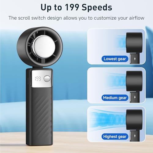 Ventilateur de refroidissement portable avec affichage LED et charge USB - 8