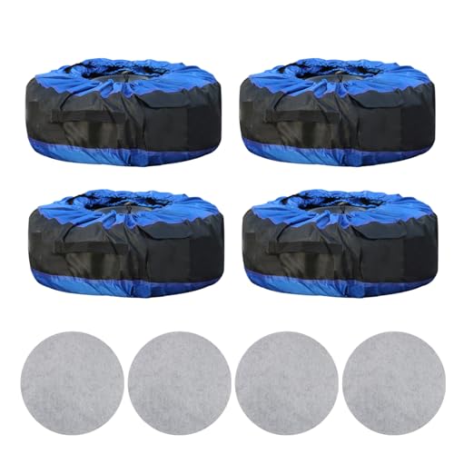 Silscvtt Universal Package of 4 Blue Portable Tire Bags with