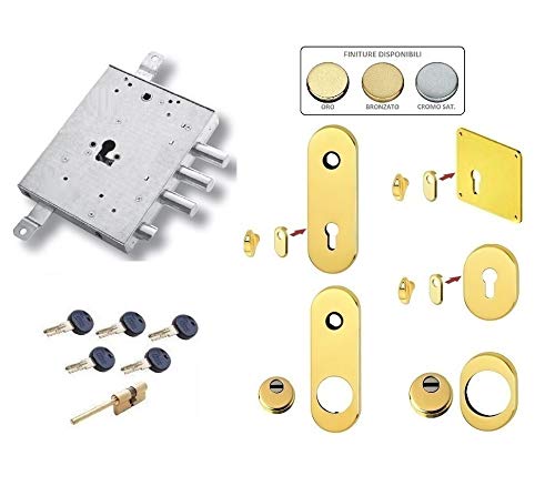 Kit de cerradura para puerta blindada de cilindro europeo Secure K22 para...