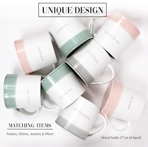 Pavilion-Gift-Company-Love-You-Friend-17-oz-Organic-Shaped-Teal-Dipped-Stamped-Letter-Novelty-Coffee-Mug-Tea-Cup-Best-Friend-Bestie-BFF-Gift-Neutral-Home-Modern-Friendship-Present