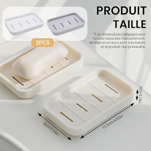 Porte-savon double couche égouttoir 2 pcs Dolder GmbH