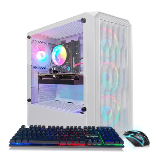 Image of STGAubron Gaming PC Computer Desktop, Intel Core i5-9400F up to 4.1G, Radeon RX 590 8G, 16G DDR4, 1TB SSD, WiFi 6, BT 5.2, RGB Fan x4, Windows 11 Home