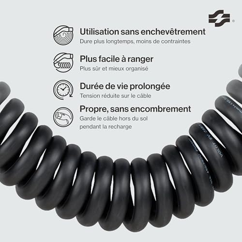 Câble de charge EV type 2 22kW 32A triphasé compatible Tesla Model 3 et ID4 IP67 - 4