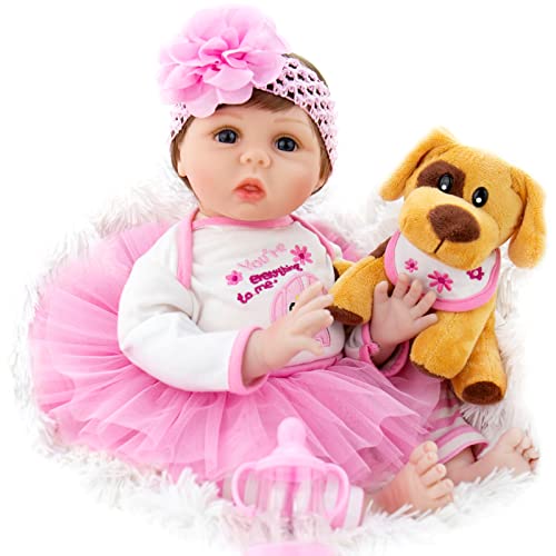 Milidool Reborn Baby Dolls 22 inch Lifelike Realistic Weighted Newborn Girl Doll