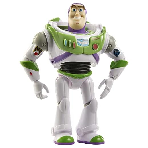 Disney Pixar Buzz Lightyear Action Figure, Posable Character in Signature Look, Collectible Toy, 7 Inch