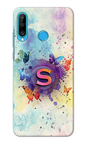 Image of PRINTFIDAA� Printed Hard Back Cover Case for Huawei P30 Lite | Huawei Nova 4e Back Cover (Alphabet S) -2808