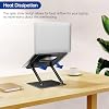 BESIGN LS10 Laptop Stand for Desk, Ergonomic Adjustable Notebook Tablet Stand, Foldable Laptop Riser, Portable Desktop Book Stands, Computer Holder Compatible with 10-14 Laptops, Black