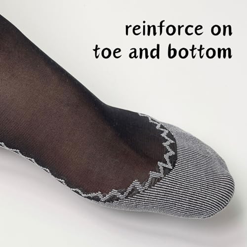 12 Pairs Nylon Socks for Women Stocking Socks Ankle Thin Sock w/Reinforced Bottom and Toe by Daisy&Dino4