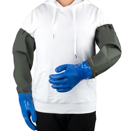 1 Paar Schutzhandschuhe Und 1 Schutzmaske, Wasserdichte Gummihandschuhe, Hitzebeständige Handschuhe, Rutschfeste Handschuhe, Arbeitszubehör Für Den Außenbereich