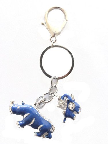Feng Shui Import Blue Rhino and Elephant Amulet