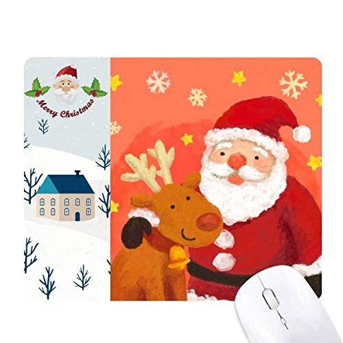 Tapis de souris Père Noël flocon de neige cadeau de Noël maison et tapis de bureau