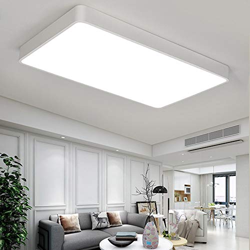 Preisvergleich Produktbild BFYLIN 72W LED Deckenleuchte Dimmbar Deckenlampe Wohnzimmer Lampe Modern Deckenleuchten Kueche Badezimmer Flur Schlafzimmer (Weiß, Platz-72W Dimmbar)