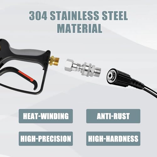 Image of Pressure Washer Quick Connect Swivel Fitting M22 to 3 /8 inch Quick Connect for Pressure Washer, 5000 PSI