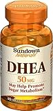 Sundown Naturals DHEA Energy Enhance Dietary Supplement Tablets, 50 mg, 60-Count Bottle