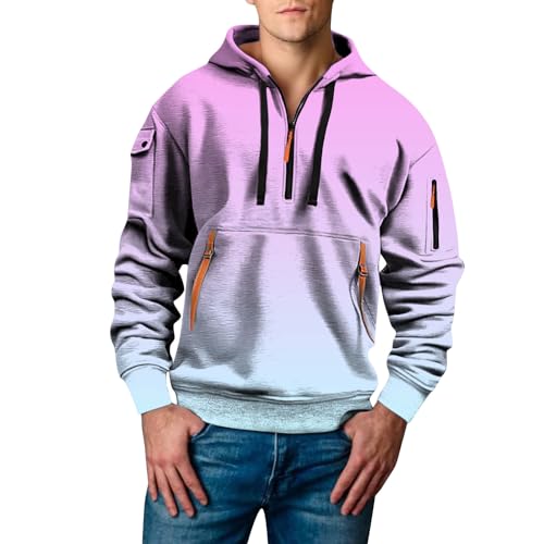 Sudaderas con capucha corta para hombre en talla XXXL de color rosa con flores