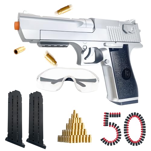 Silver Tactical Foam Blaster Pistol - Shell Ejecti