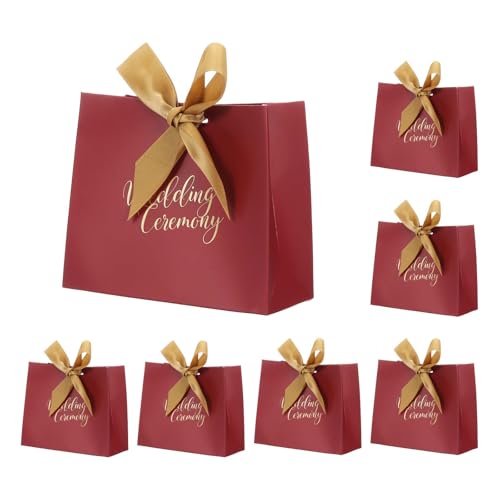 Sacs cadeaux en papier haut de gamme avec ruban de satin or pour cérémonies et anniversaires