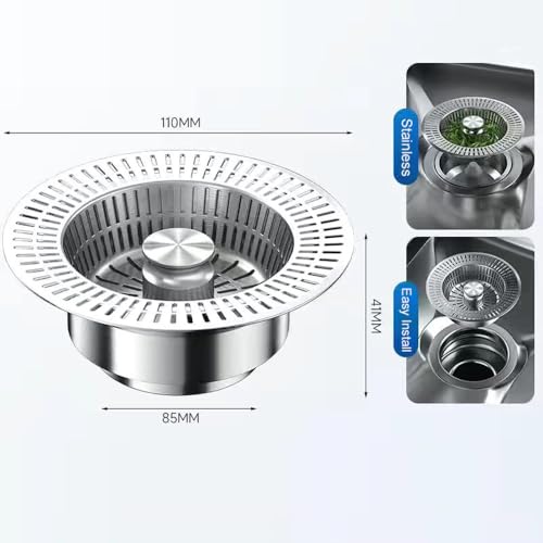 Colador para fregadero de cocina de acero inoxidable miniatura 7