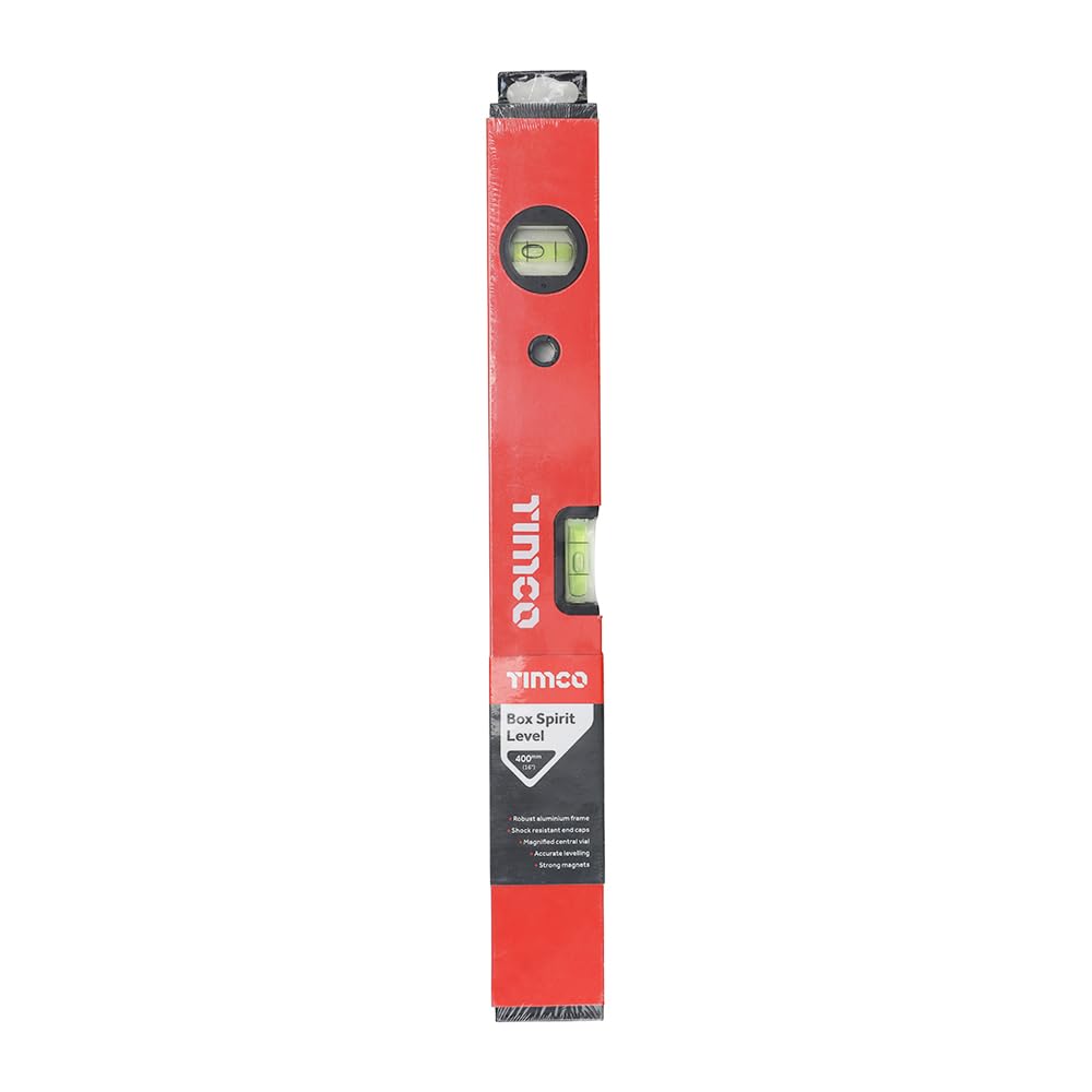 TIMCO - Spirit Level - Box Beam (Size 400mm - 1 Each), Red - Image 2