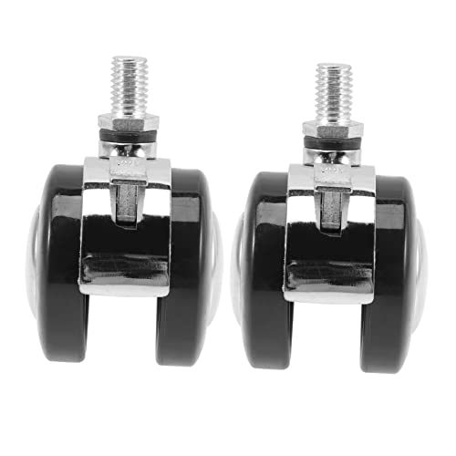 ROMISBABA 2pcs Office Chair Wheels Brake Caster Wheels for Office Chair Replacement for Home Furniture Casters Made of Material
