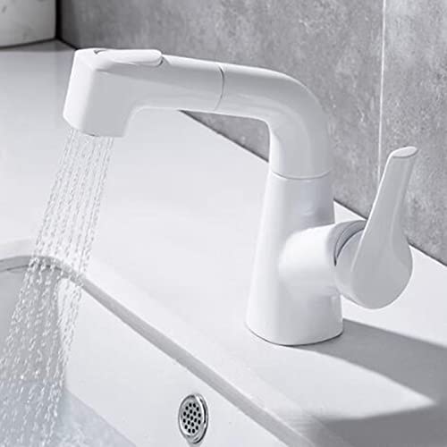 Robinet de lavabo en laiton blanc chic et durable avec douchette - 2