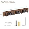 OUTNILI Mop Broom Holder Wall Mount with 3 Slots & 4 Hooks - Wood Broom Mop Hanger for Pantry Kitchen Organization - Garden Tool Organizer for Closet Laundry Room - for Rustic Farmhouse Kitchen Decor #5
