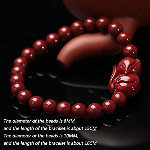 Bracelet extensible sculpté main en cinabre, le cadeau spirituel idéal - 7