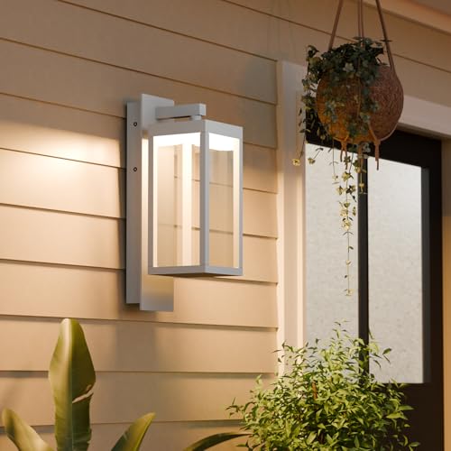 Image of Outdoor Wall Light Fixtures, Outdoor Light Fixtures Wall Mount, Wall Sconce Lighting with Led Bulbs, Anti-Rust Modern Matte Black Outside Lights for Patio Front Door Entryway Garage