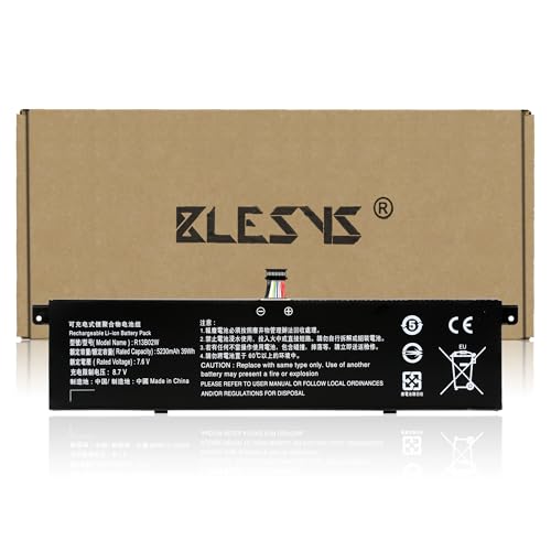 BLESYS Akku R13B02W R13B01W für Xiaomi Mi Air 13,3 Zoll 2018 161301-01/07/CN/FB/FC/AI Serie für Laptop Ersatzakku [7,6 V 5230 mAh/39 Wh]