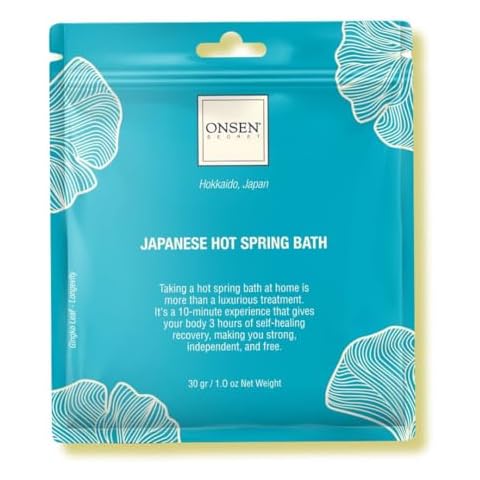 Onsen Japanese Hot-Spring Bath Minerals A Perfect Way to Hydrate and Soothe Your Body Soak in Green Bamboo Extract, Pagoda Tree Flower Enzymes, and More, Unwind, Relaxation, Improve Sleep (Pack of 1) Cover