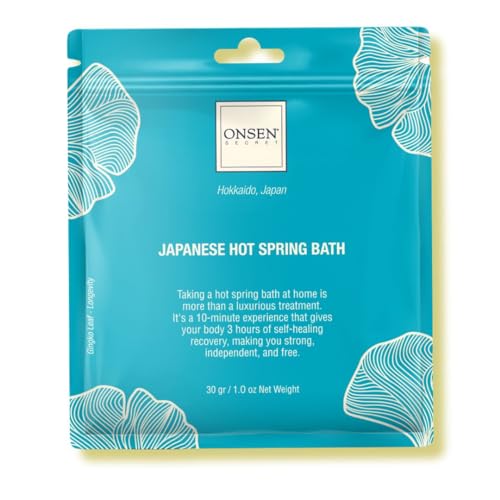 Onsen Japanese Hot-Spring Bath Minerals, Hydrate and Soothe Your Body, Soak in Green Bamboo Extract, Pagoda Tree Flower Enzymes, and More, Unwind, Relaxation (Pack of 1)