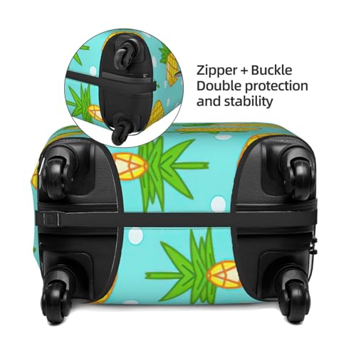 Fresh Pineapple Print Luggage Suitcase Cover Protector Luggage Washable Covers With Concealed Zipper4
