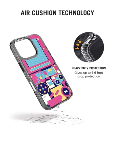 Image of DailyObjects Case for iPhone 16 Pro Compatible with Mag-Safe Wireless Charging, Stride 2.0 Nin10do Slim Shockproof Back Cover with Inner Magnetic Ring
