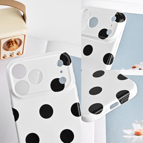 Coque iPhone 17 Pro souple résistante aux chocs et fine motif pois