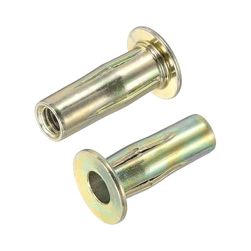 QUARKZMAN Écrou Aveugle Fileté à Tête Plate en Acier au Carbone Pré-Bombé, M5, Zingué Couleur Zinc, 10 Pièces