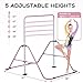 Nouva Expandable Gymnastics Bar for Kids - 5 Adjustable Heights Gymnastic Horizontal Bars Equipment Junior Training Bar Steady Steel Construction for Home, Gym Center