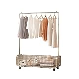 1. Versatile e salvaspazio: questo versatile appendiabiti mobile ha molteplici utilizzi: l'asta appendiabiti estesa offre ampio spazio per appendere, il cestino a maglie cave aumenta la capacità di stoccaggio e l'asta appendiabiti è alta 168 cm per massimizzare lo spazio verticale. Questo appendiabiti da pavimento in metallo è perfetto per piccoli appartamenti o stanze con spazio armadio limitato