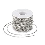 【Package Include】: You will received 82.02 Feet(25m)/roll chains---Size: chain link: about 2mm in diameter, 0.8mm thick, 【Material】: Made of high quality stainless steel, stainless steel is a very durable metal,hard metal is resistant to scratches an...