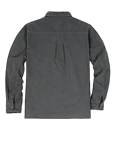 Image of ZENTHACE Men's Full Flannel Lined Shirt Jacket, Heavy Washed Rugged Cotton