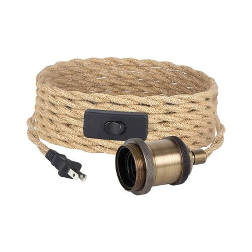 QUMIIRITY Ceiling Hanging Light Cord Vintage Rope Chandelier Line DIY Living Room Pendant Light