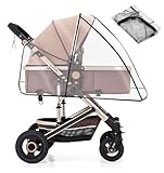 Universal Rain Cover for Pushchair, Rain Cover for Pram, Travel Weather Shield for Windproof for Durable Protect from Dust and Snow with Breathable Ventilation Mesh Clear Visibility
