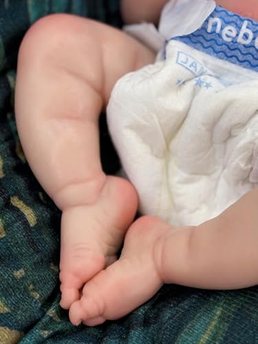 Muñeca bebé silicona realista 45 cm boca abierta miniatura 4