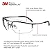 3M Safety Glasses, Metaliks, ANSI Z87, Anti-Fog, Clear Lens, Polished Metal Frame, Adjustable Bridge