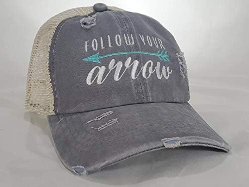 Follow Your Arrow Women's Ponytail Baseball Style Hat Gray