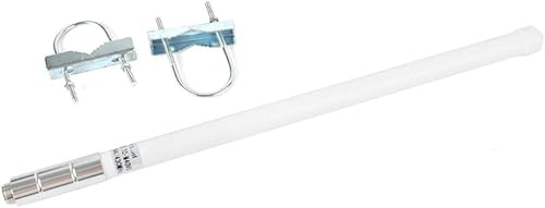 HYS TC-40UV Dual Band VHF UHF 6.6 ft 27.6 in 144430Mhz 2.5dBi 100W 15.7 pulgadas Antena base de fibra de vidrio al aire libre con SO239 (UHF hembra)