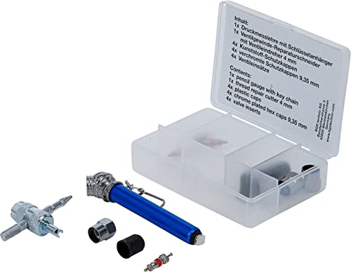 Preisvergleich Produktbild BGS 3272 / Reparatursatz für Reifenventile / 14-tlg. / für Auto, Fahrrad, Motorrad, Schubkarre mit Snap-In Ventilen