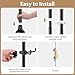 Sempicad Coat Rack Freestanding, 56 to 125 inch Adjustable Tension Rod Hanger with 12 Hooks for Hanging Coat, Plant,Jacket, Hat, Scarf, Suitable for Living Room, Balcony, Kitchen Black